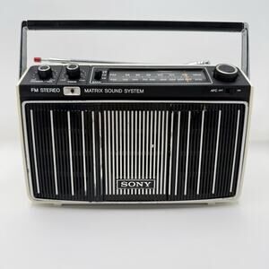 Sony MR 9100W AM FM Radio Matrix Stereo AC DC Vintage Tested